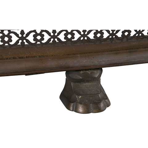 #30987 Antique Brass Fireplace Fender image 4