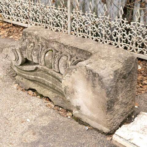 #3106 Salvaged Carved Stone Architectural Ornament image 2