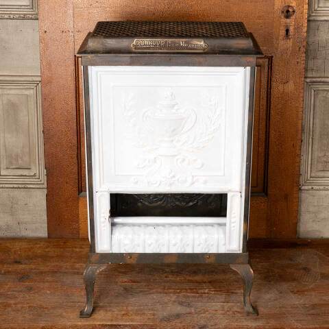 #31447 Antique Enameled Iron Burnovr Gas Heater image 2