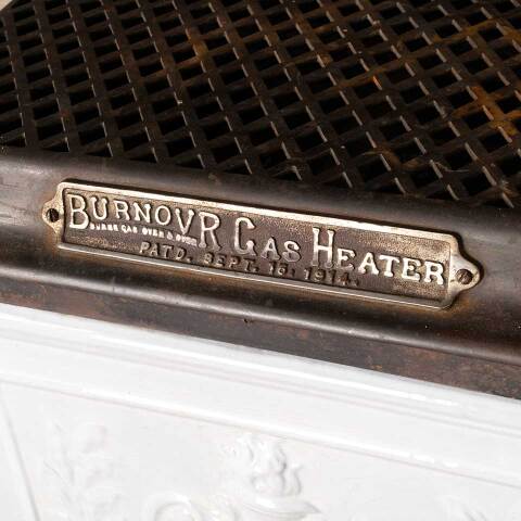 #31447 Antique Enameled Iron Burnovr Gas Heater image 4