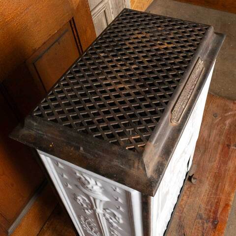 #31447 Antique Enameled Iron Burnovr Gas Heater image 5