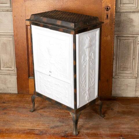 #31447 Antique Enameled Iron Burnovr Gas Heater image 6