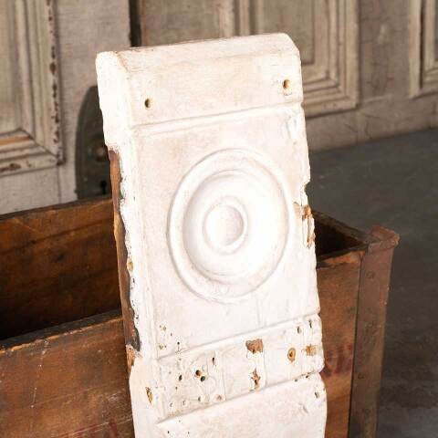 #31817 Salvaged Painted Wood Rosette Trim Block image 2