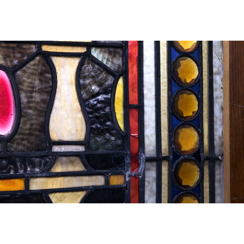 #31832 Antique Stained Glass Window image 3