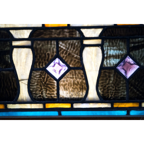 #31832 Antique Stained Glass Window image 4