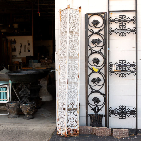 #31962 Ornate Salvaged Cast Iron Porch Post image 3