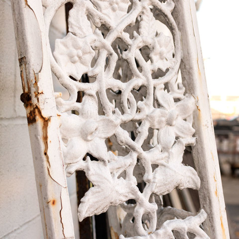 #31962 Ornate Salvaged Cast Iron Porch Post image 5