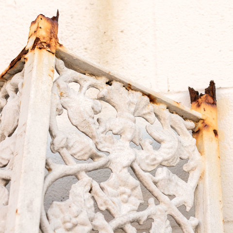 #31962 Ornate Salvaged Cast Iron Porch Post image 7