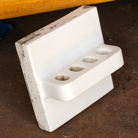 #31969 White Porcelain Toothbrush Holder image 2