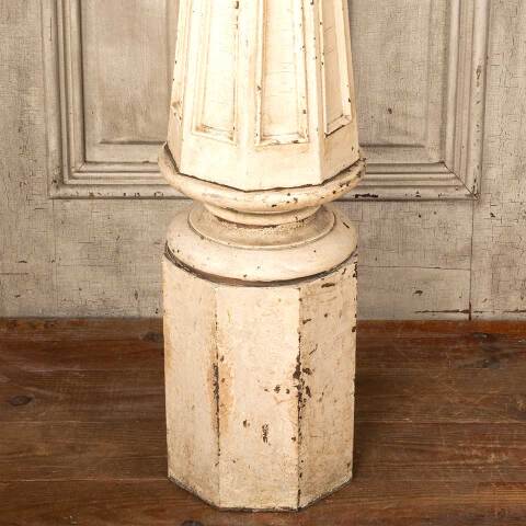 #32183 Antique Octagonal Wood Staircase Newel Post image 4