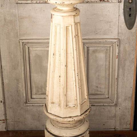 #32183 Antique Octagonal Wood Staircase Newel Post image 3