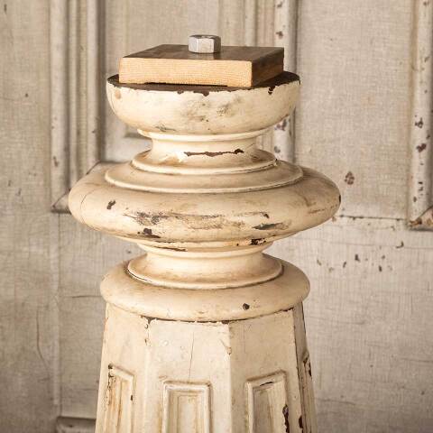 #32183 Antique Octagonal Wood Staircase Newel Post image 7