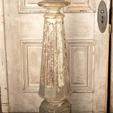 #32185 Antique Octagonal Wood Staircase Newel Post image 4