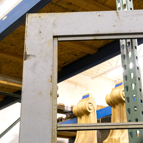 #32211 Salvaged Industrial Metal Half Lite Door image 5