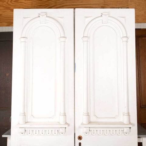 #33803 60x95 Antique Victorian Wood Entry Doors image 2