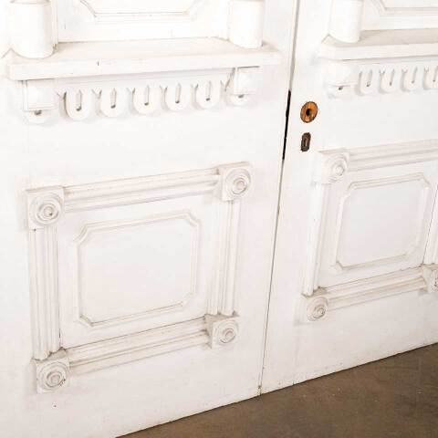 #33803 60x95 Antique Victorian Wood Entry Doors image 4