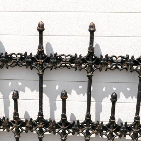#33917 Salvaged Antique Cast Iron Garden Fence image 3