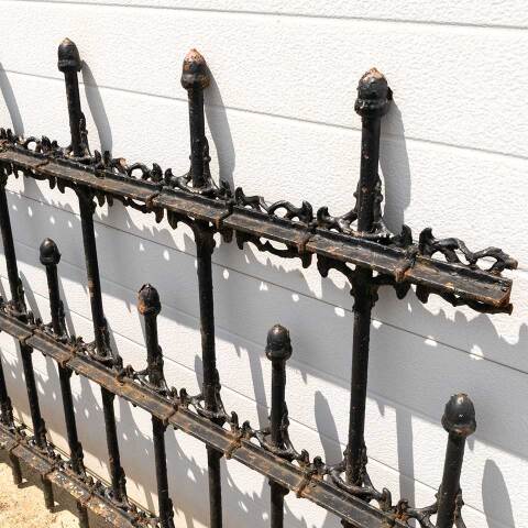 #33917 Salvaged Antique Cast Iron Garden Fence image 8