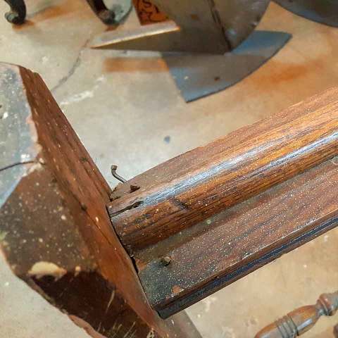 #33942 Salvaged Victorian Oak Railing image 4