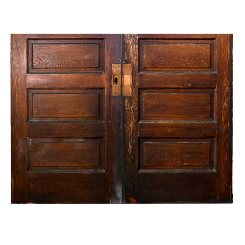 #34476 61x91 Salvaged Oak Pocket Doors image 6