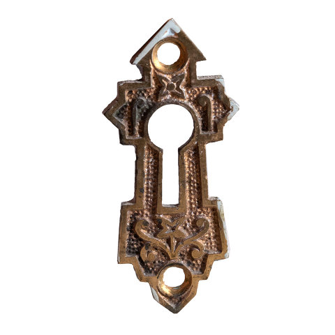#34771 Antique Brass Door Keyhole Escutcheon image 3