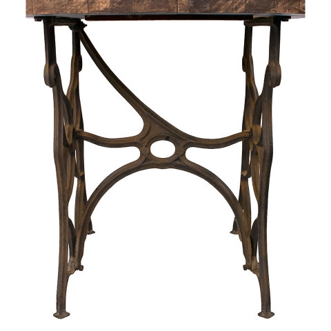 #35082 Repurposed Wood and Cast Iron Table image 3
