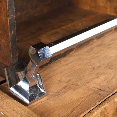 #35450 17" Salvaged Antique Chrome Towel Bar image 3