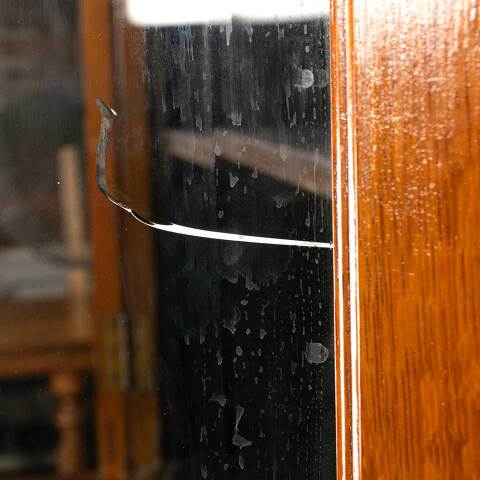 #35549 46x103 Salvaged Oak Built-In China Cabinet image 4