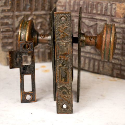 #35568 Antique Mallory Wheeler Door Hardware image 2