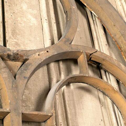 #36141 Salvaged Arched Top Church Window Frame image 8