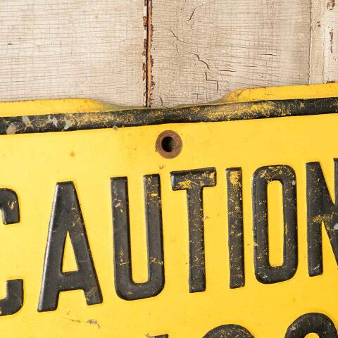 #37293 Vintage Painted Metal SCHOOL ZONE Sign image 3