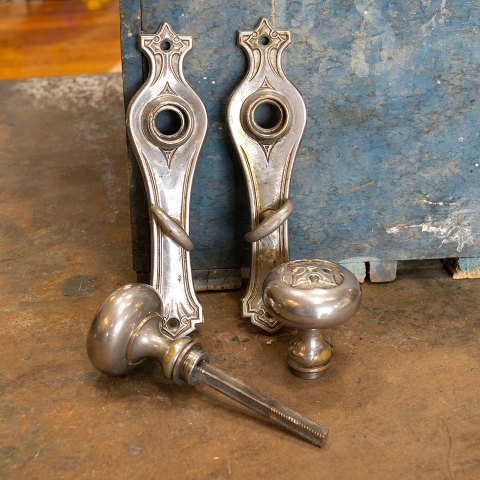 #37648 Antique Corbin St. John's Doorknob Set image 6