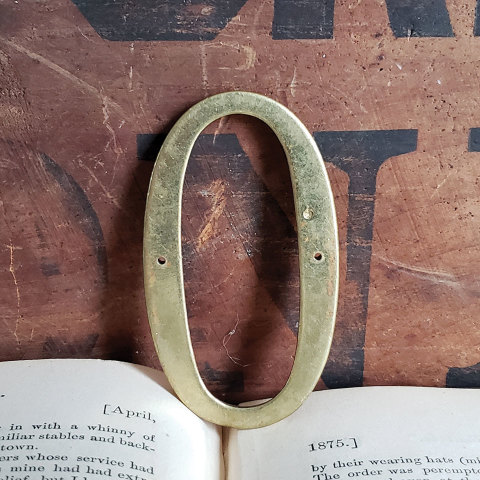 #37792 Brass House Number 0 image 3