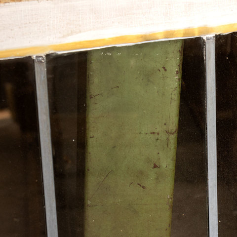 #37948 29x24 Salvaged Leaded Glass Window Sash image 4