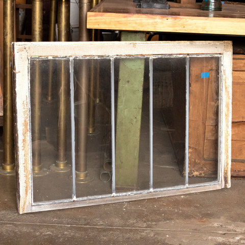 #37949 Salvaged Leaded Glass Window Sash image 4