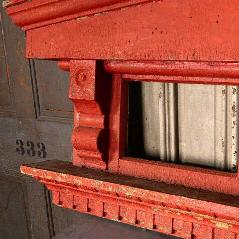 #38007 Salvaged Painted Wood Entry Door Pediment image 6