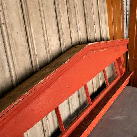 #38007 Salvaged Painted Wood Entry Door Pediment image 7