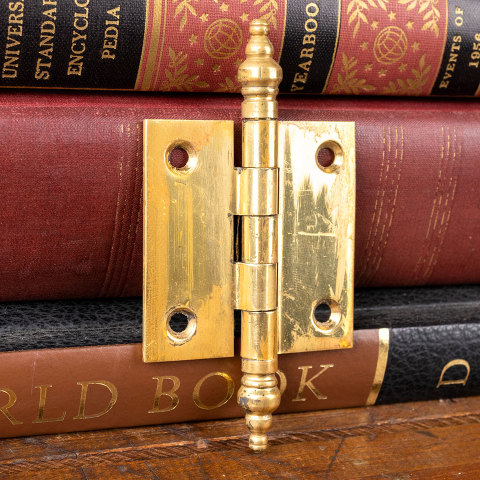 #38317 Solid Brass Steeple Finial Cabinet Hinge image 2