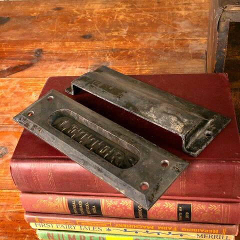 #38390 Antique LETTERS Door Mail Slot Hardware image 6