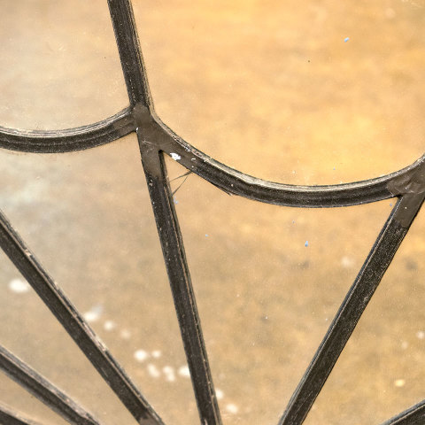 #38397 Salvaged Leaded Glass Fanlight Transom image 5