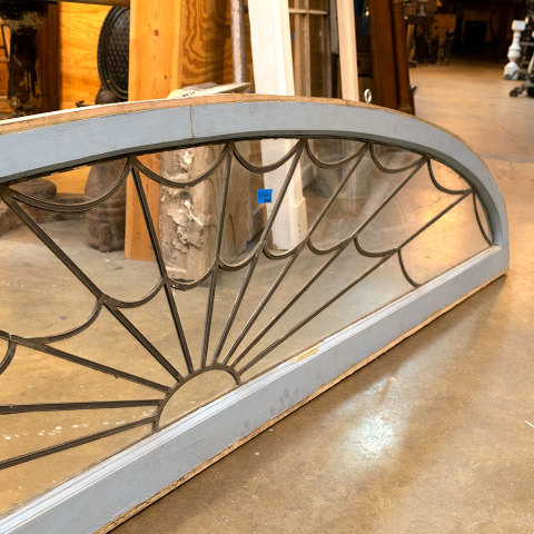 #38397 Salvaged Leaded Glass Fanlight Transom image 6