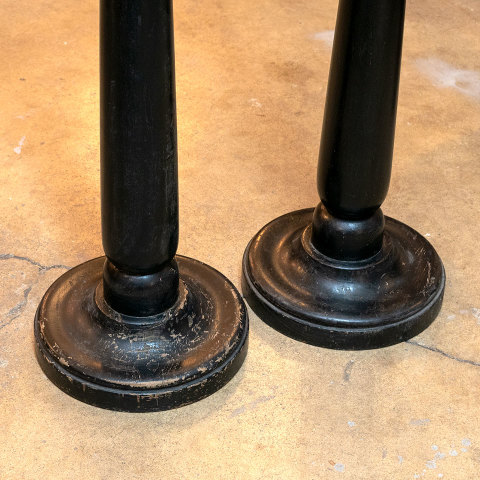 #38463 Large Turned Wood Candle Holder Pedestals image 4