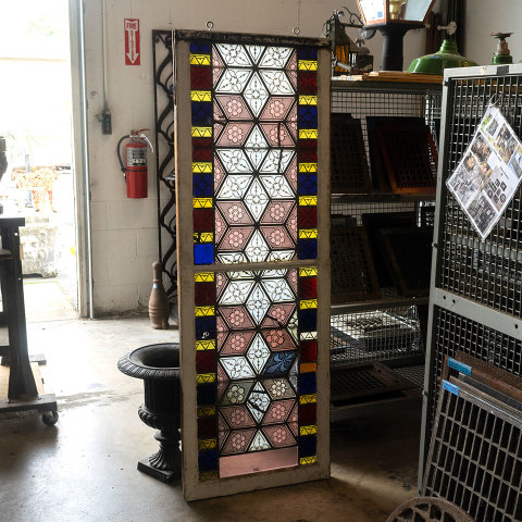 #38472 Antique Stained Glass Window image 4