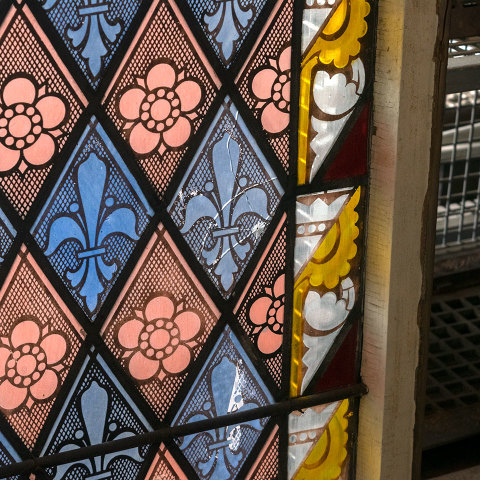 #38474 Antique Stained Glass Window image 3