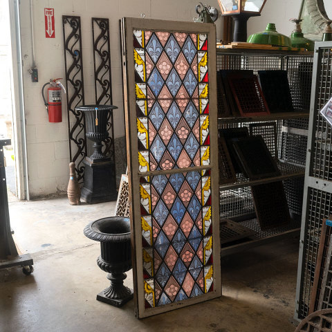 #38474 Antique Stained Glass Window image 4