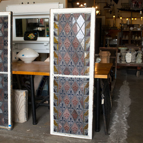 #38474 Antique Stained Glass Window image 5