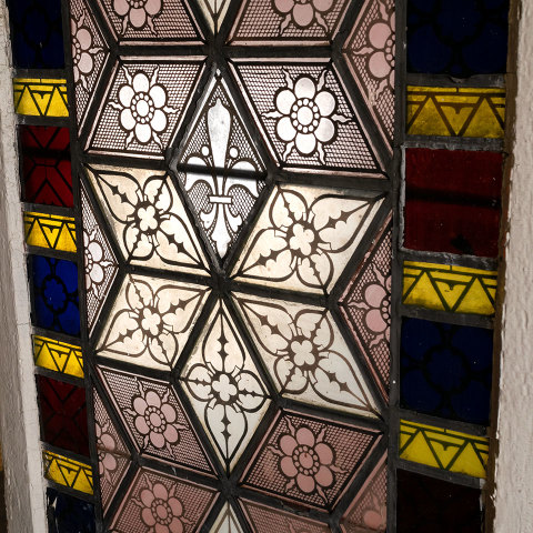 #38481 Antique Stained Glass Window image 4
