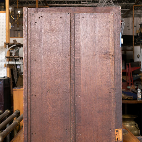 #38509 28x74 Salvaged 2 Panel Oak Door image 7