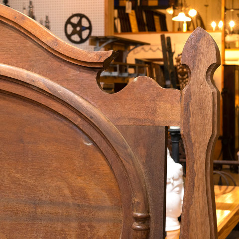 #38573 Antique Oak Bed Head and Foot Boards image 3