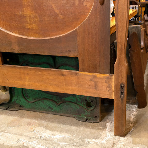 #38573 Antique Oak Bed Head and Foot Boards image 4